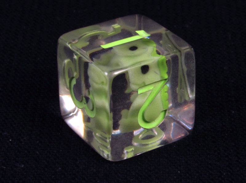Dino, Green T-Rex polydice set