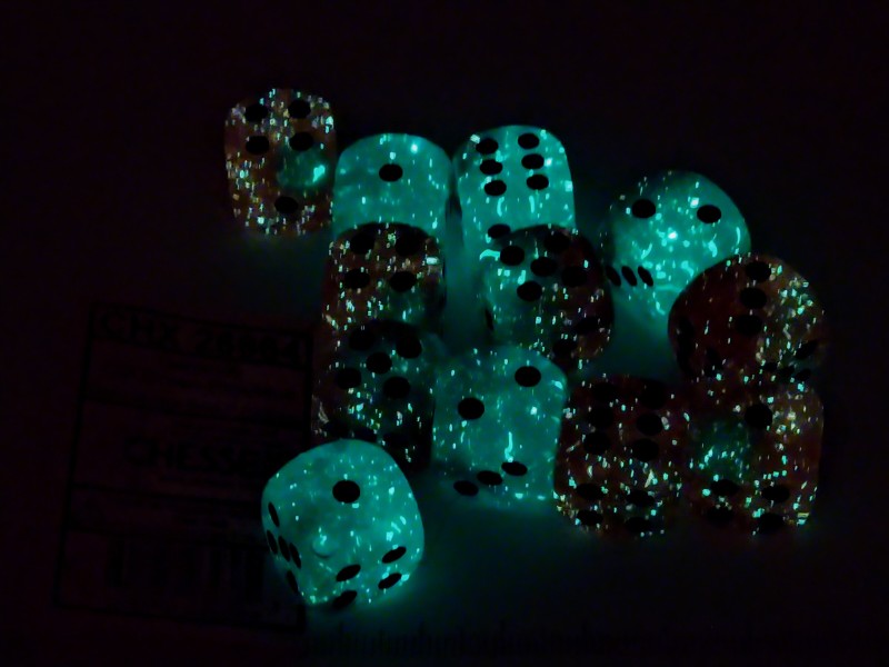Set 12 6-zijdig, 16 mm, Gemini Luminary Gel Green-Pink w/blue