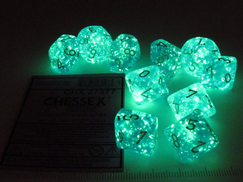 Set 12 6-zijdig Borealis Luminary Purple w/white