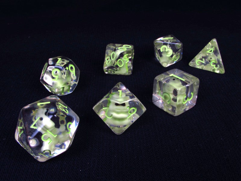 Dino, Green T-Rex polydice set
