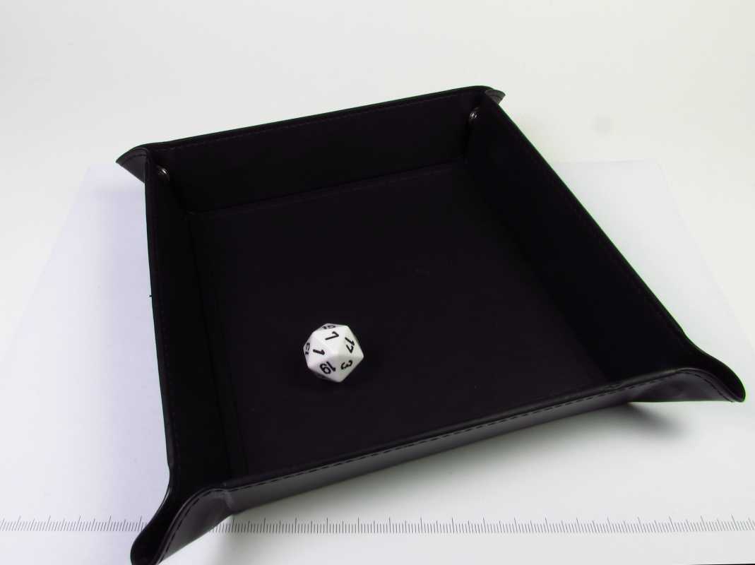 Folding Dicetray - vierkant zwart