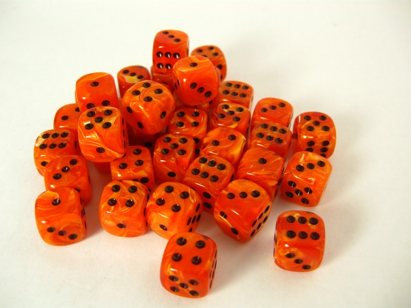 Set 36 6-zijdig, 12mm Vortex orange w/black