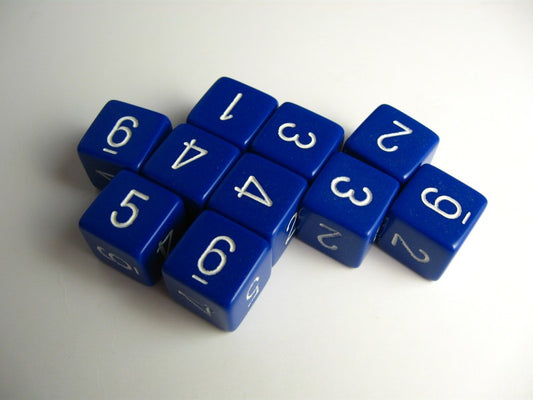 Set 10 6-zijdig blauw