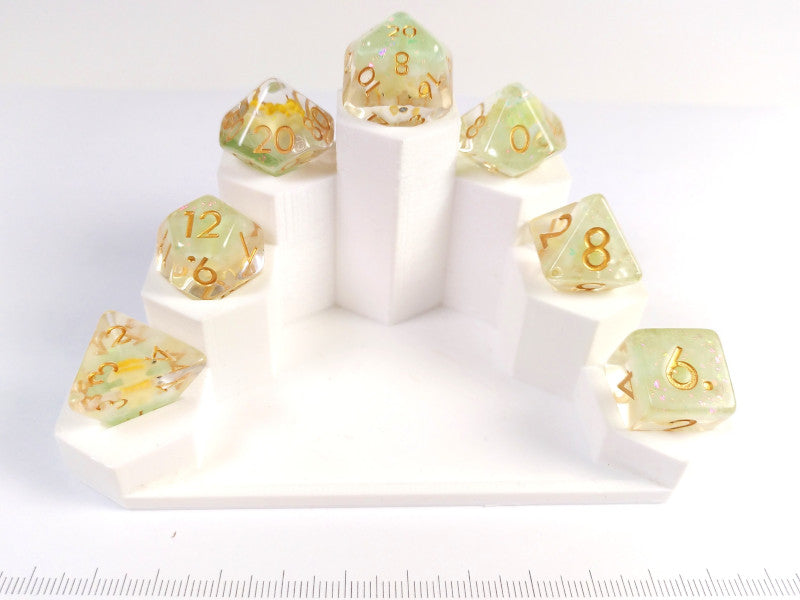 Dino, Yellow Stegosaurus polydice set