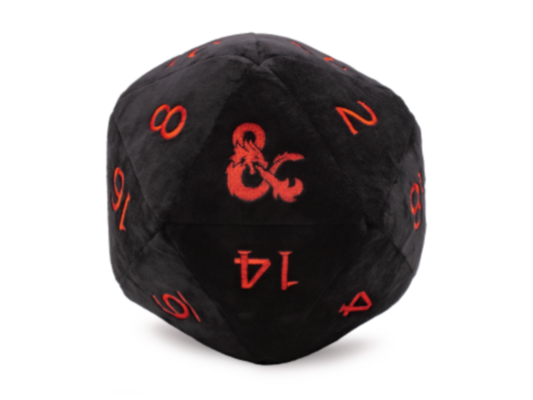 Jumbo d20 official DnD plush - Black and Red