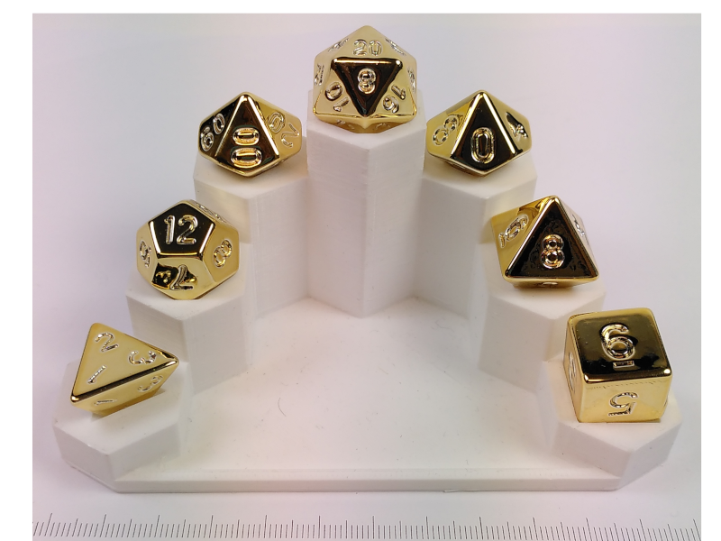 Metallic Plated polydice set - Gold
