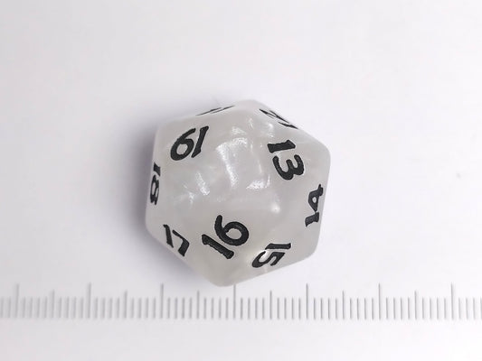 20-zijdig spindown pearl wit met zwart