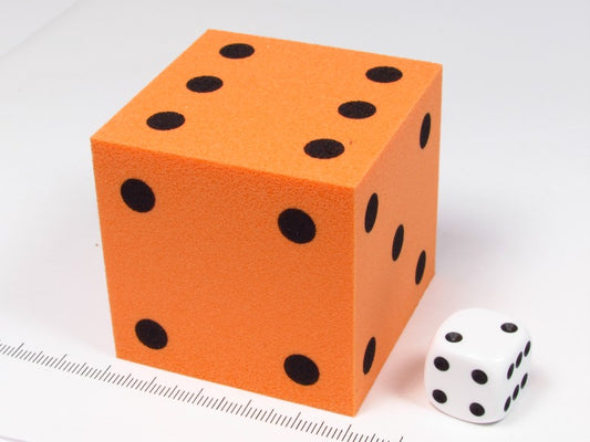 50 mm, 6-zijdig met stippen, oranje schuimrubber
