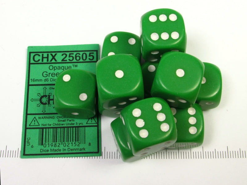 Set 12 6-zijdig, 16mm groen