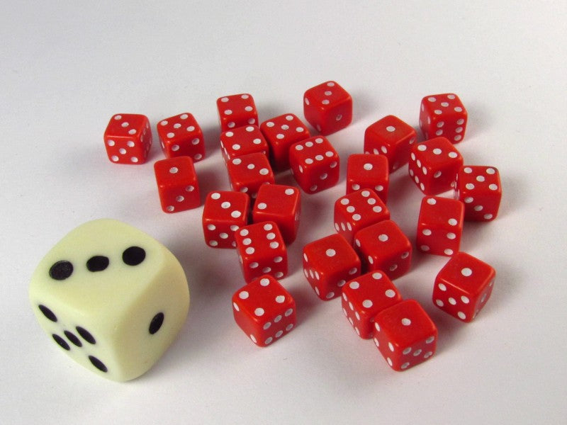 Set 25 st. 6-zijdig, 7 mm rood