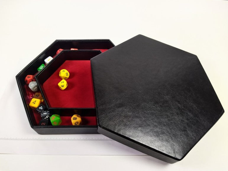 Hexagon Dice Tray - Rood