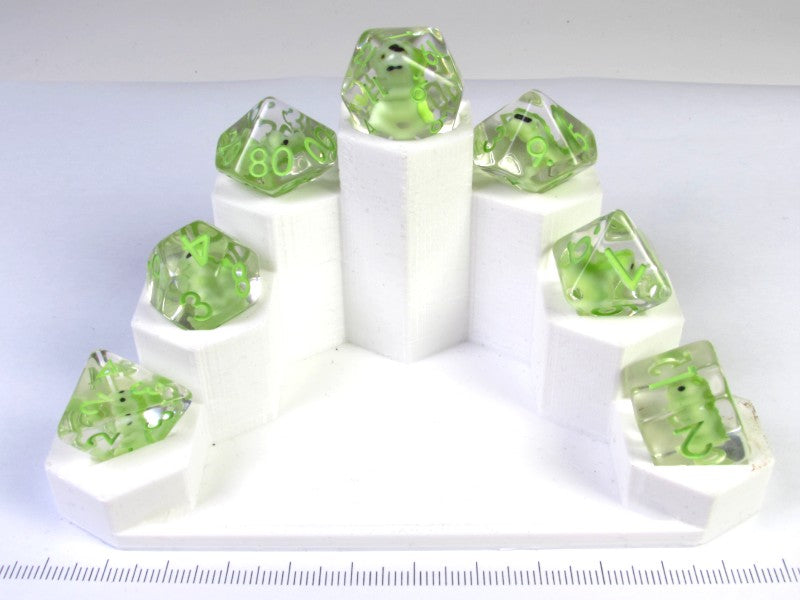 Dino, Green T-Rex polydice set