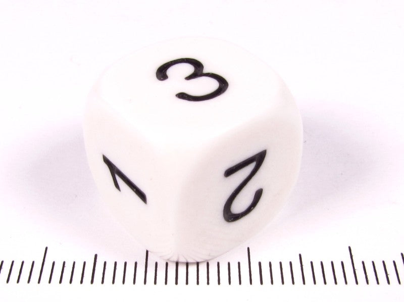 6-zijdige d3, wit