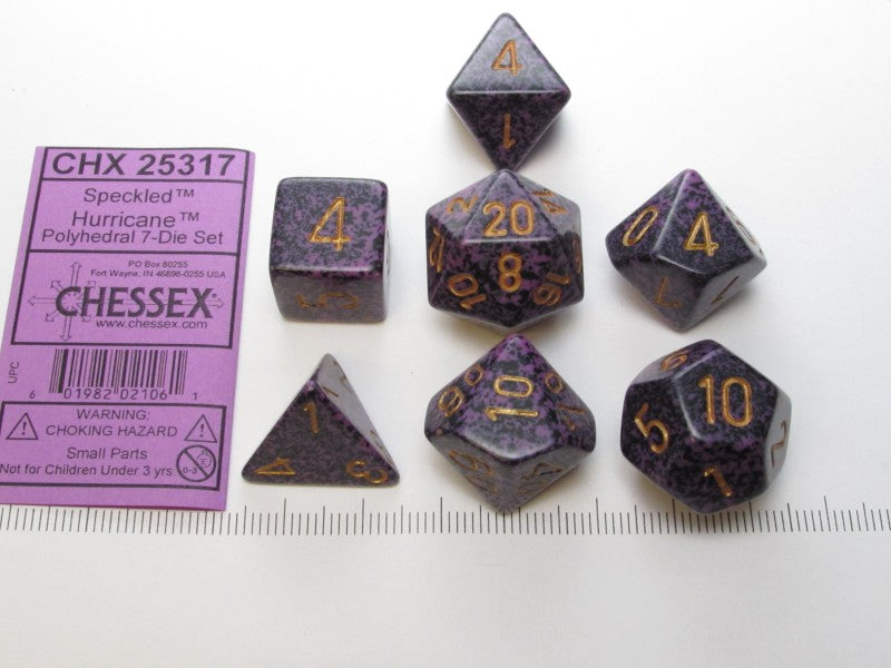 Set 7 polydice, Speckled Hurricane