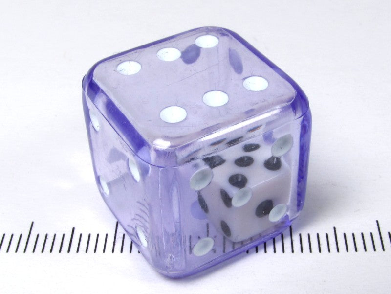 Dubbele d6, paars