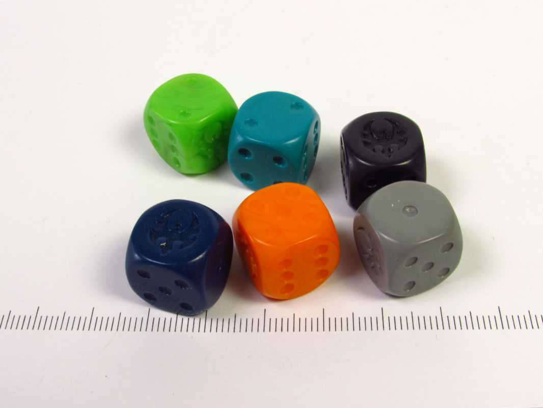 Set 6 6-zijdig, Multikleur met vleugel icoon
