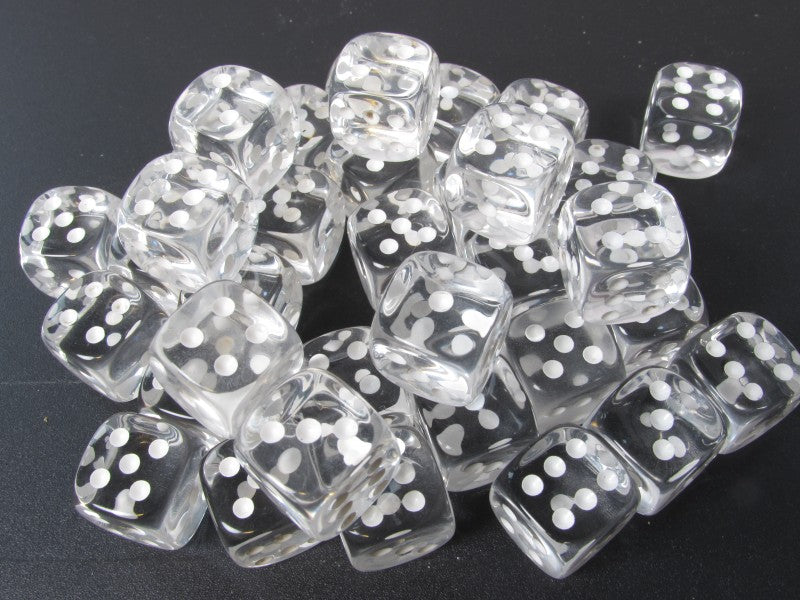 Set 36 6-zijdig, 12mm transparant kleurloos