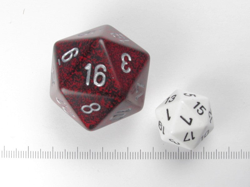34 mm 20-zijdig, Speckled Silver Volcano