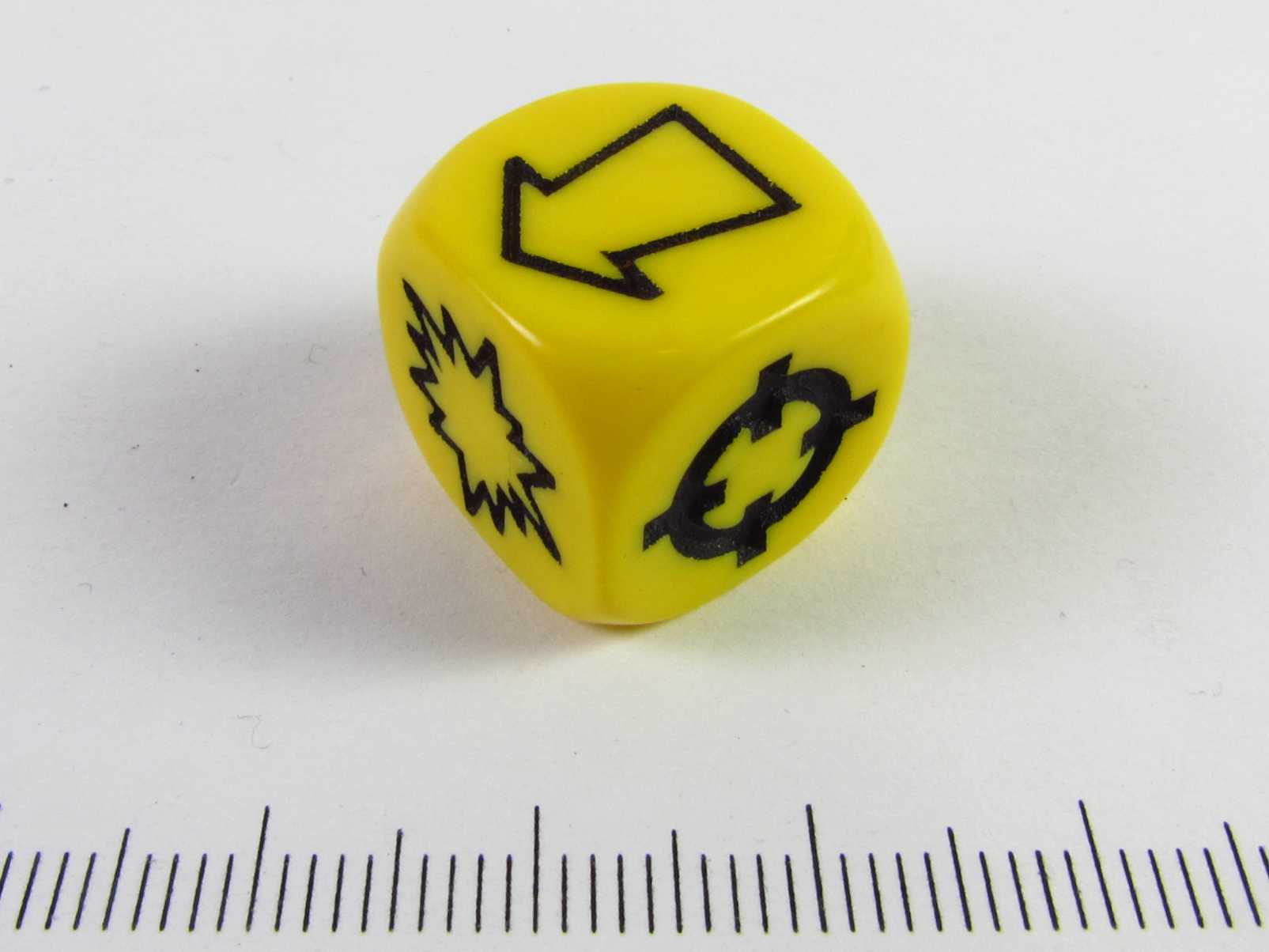 Misfire dice, geel