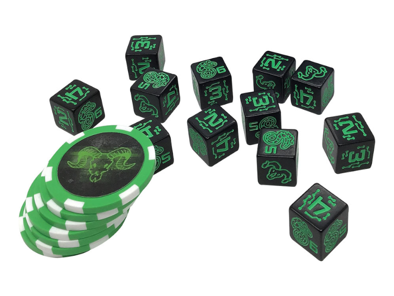 Shadowrun Sixth World - Dice and Tokens set