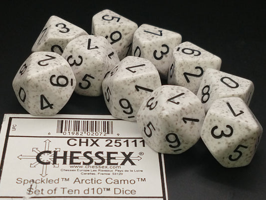 Set of 10 10-sided, Speckled Golden Recon