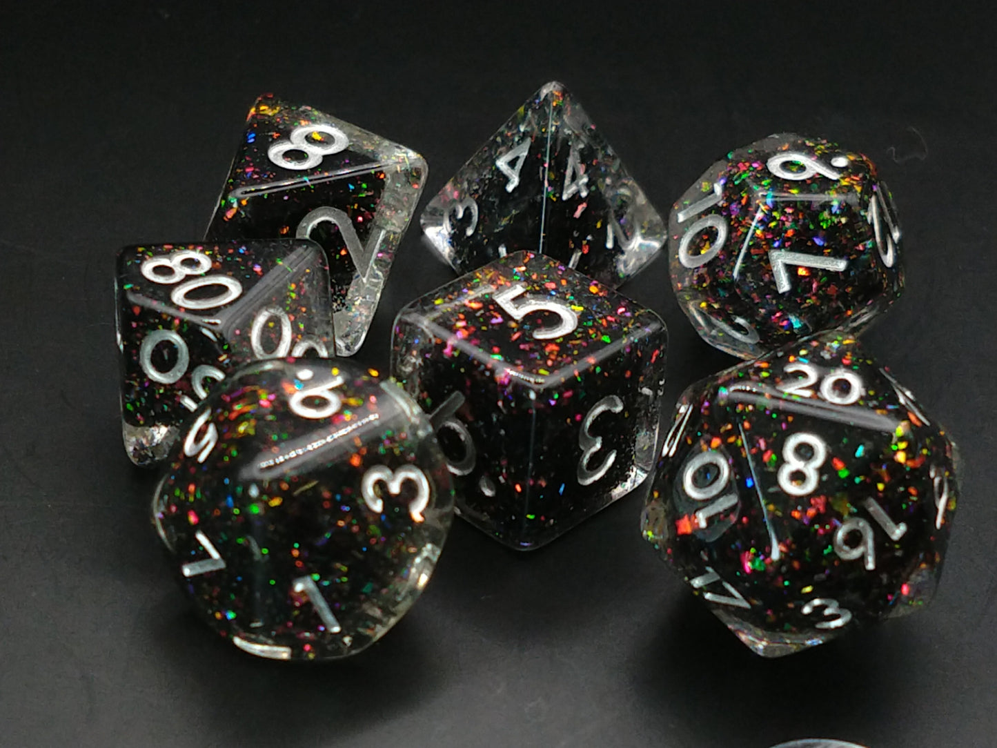 Imperial Black Opal polydice set