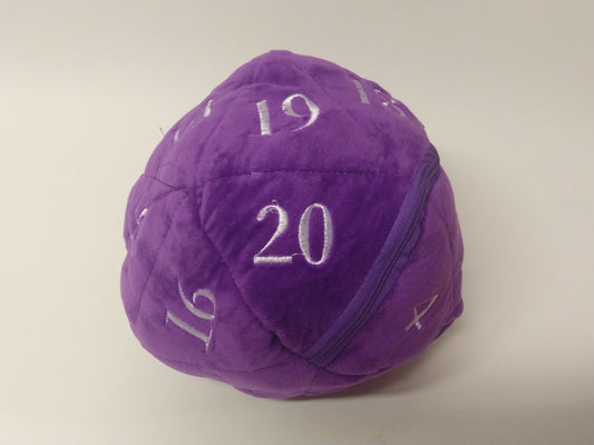 D20 Plush buidel, Paars