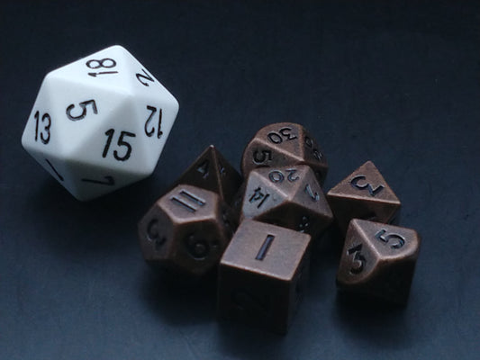 Mini Metal Polydice set - Copper