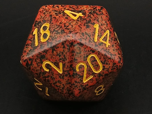 34 mm 20-sided, Speckled Mercury