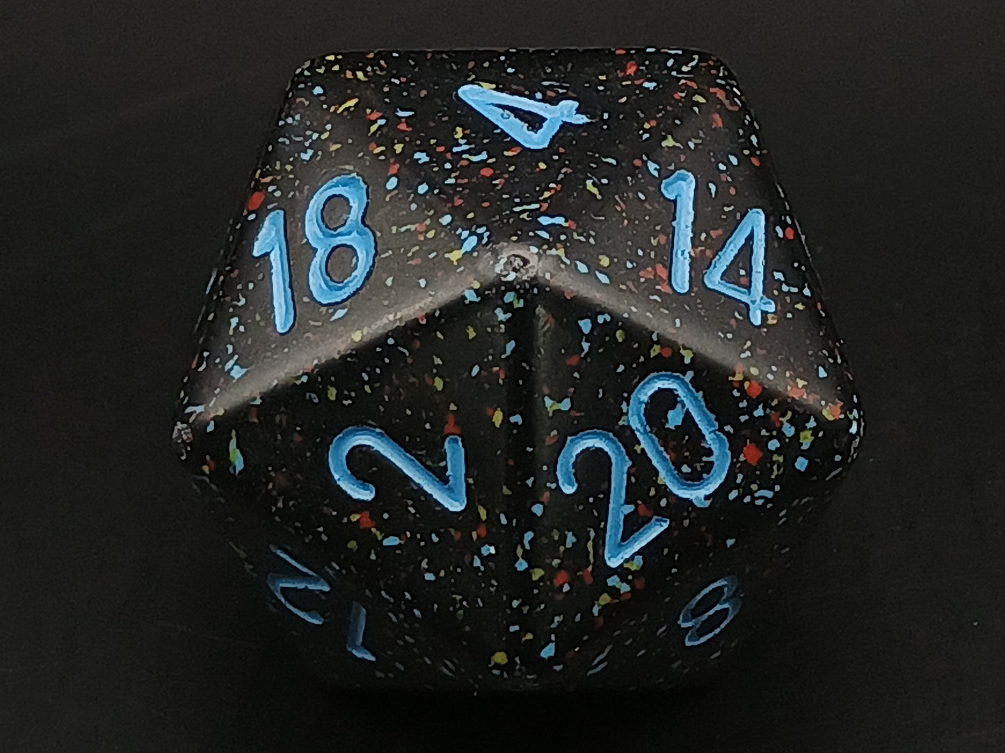 34 mm 20-sided, Speckled Blue Stars