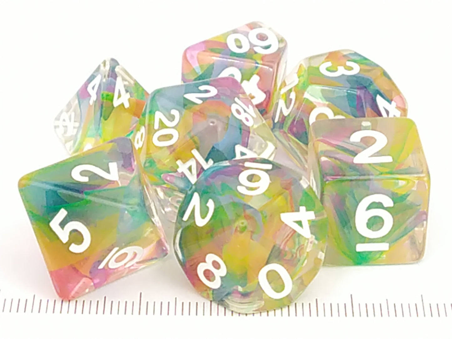 Rainbow Swirl polydice set