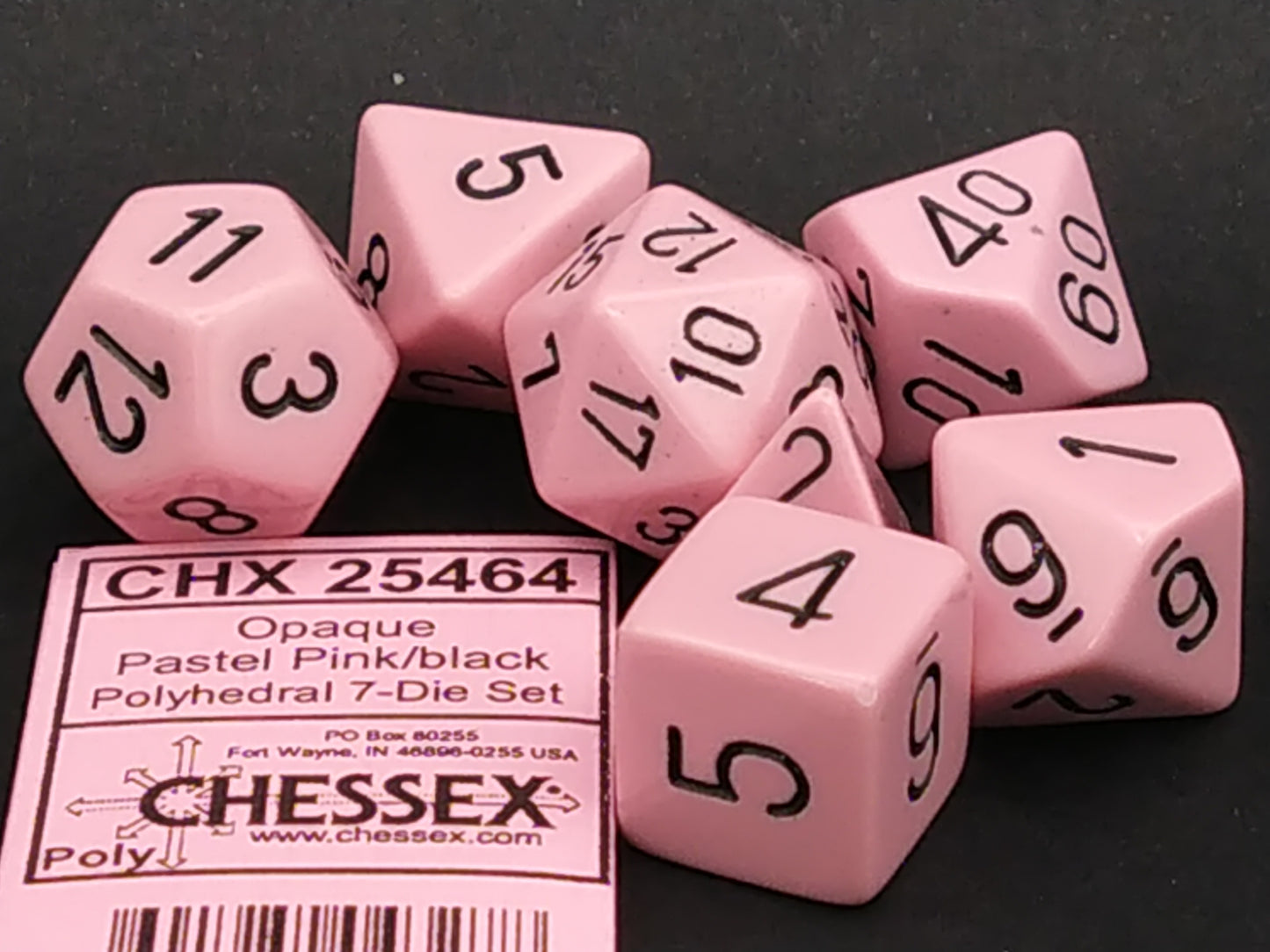 Chessex Opaque polydice sets