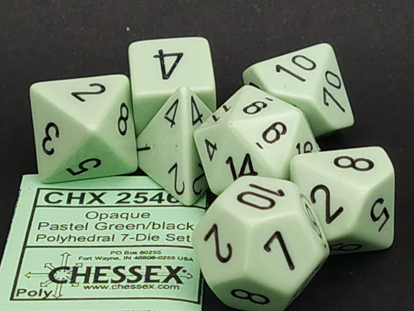 Chessex Opaque polydice sets