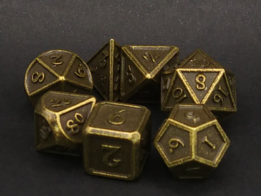 Metal Polydice Set - Brass