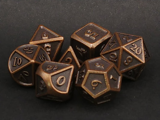 Metal Polydice Set - Copper