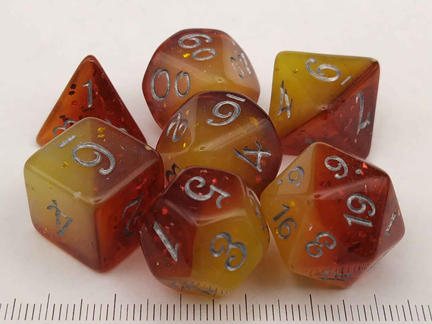 Piebald Passionfruit polydice set