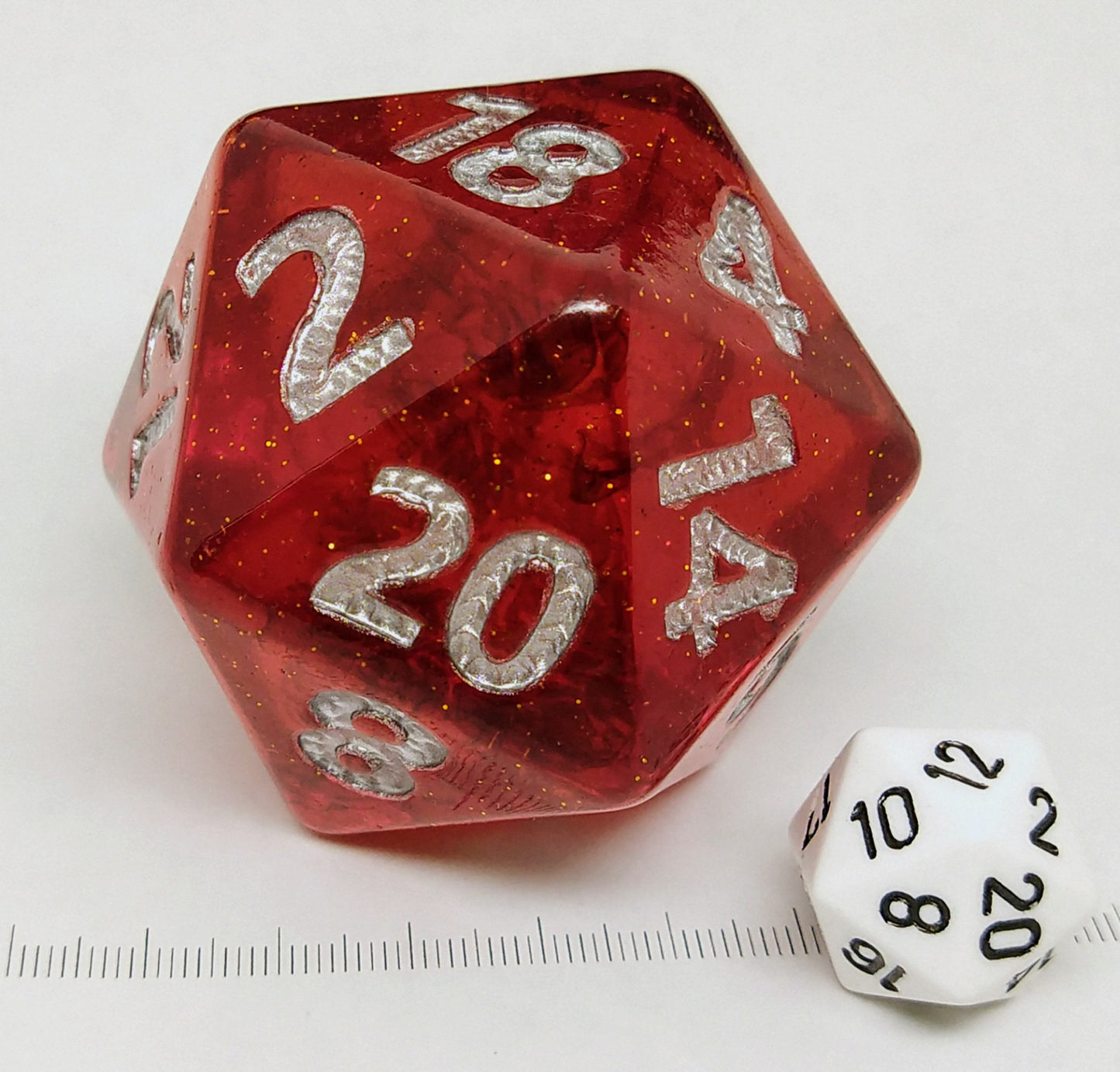 55mm d20, Carnelian Quartz