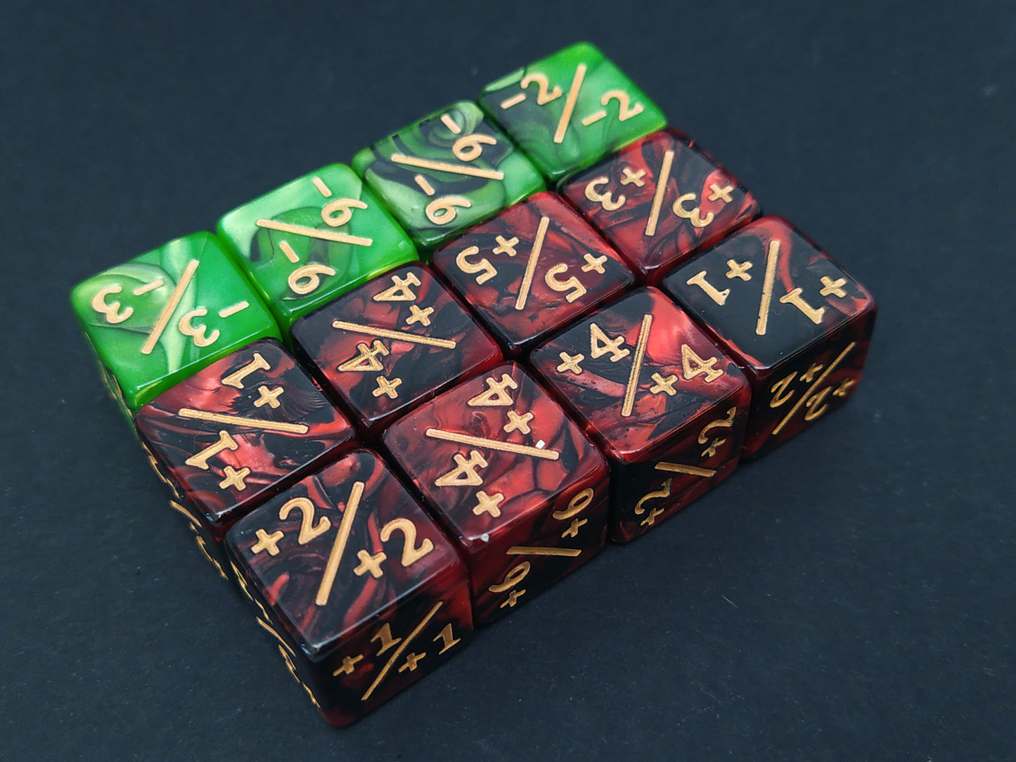 12 counter dice set - Elemental Efreet + Swamp