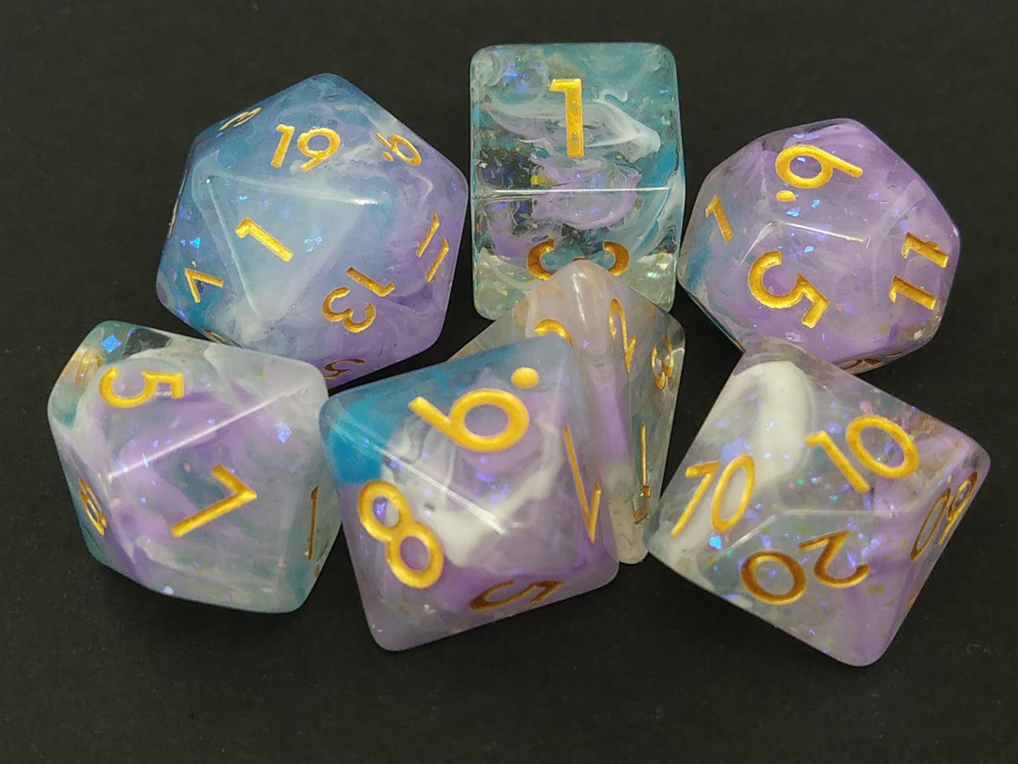 Imperial Amethyst polydice set