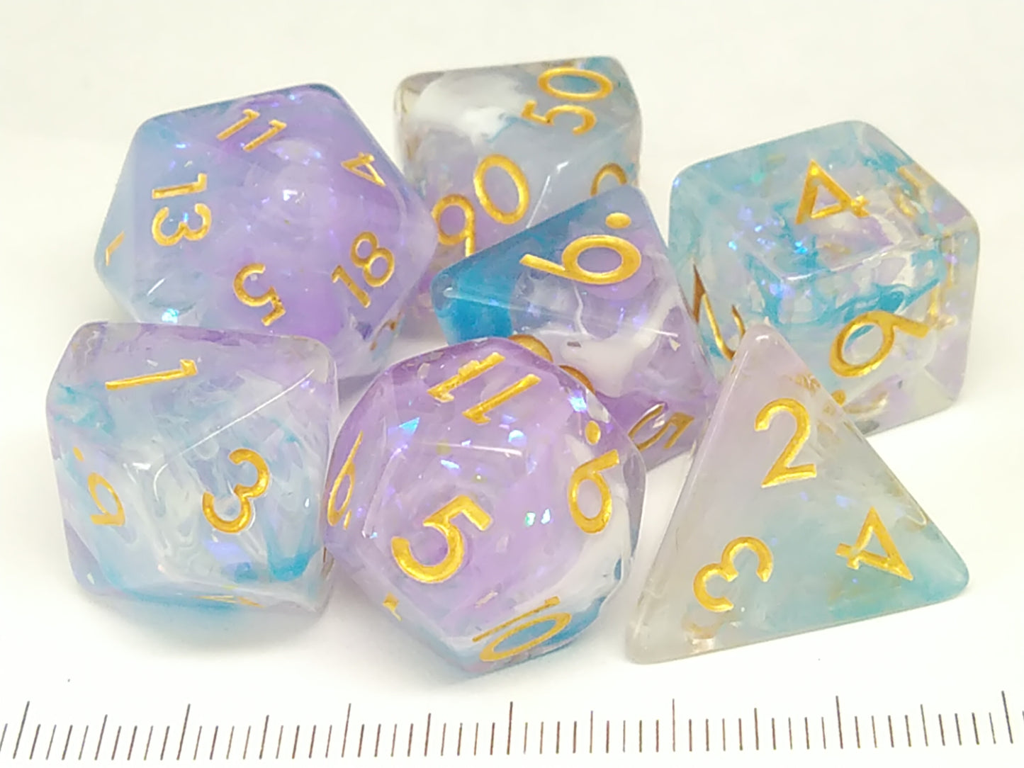 Imperial Amethyst polydice set