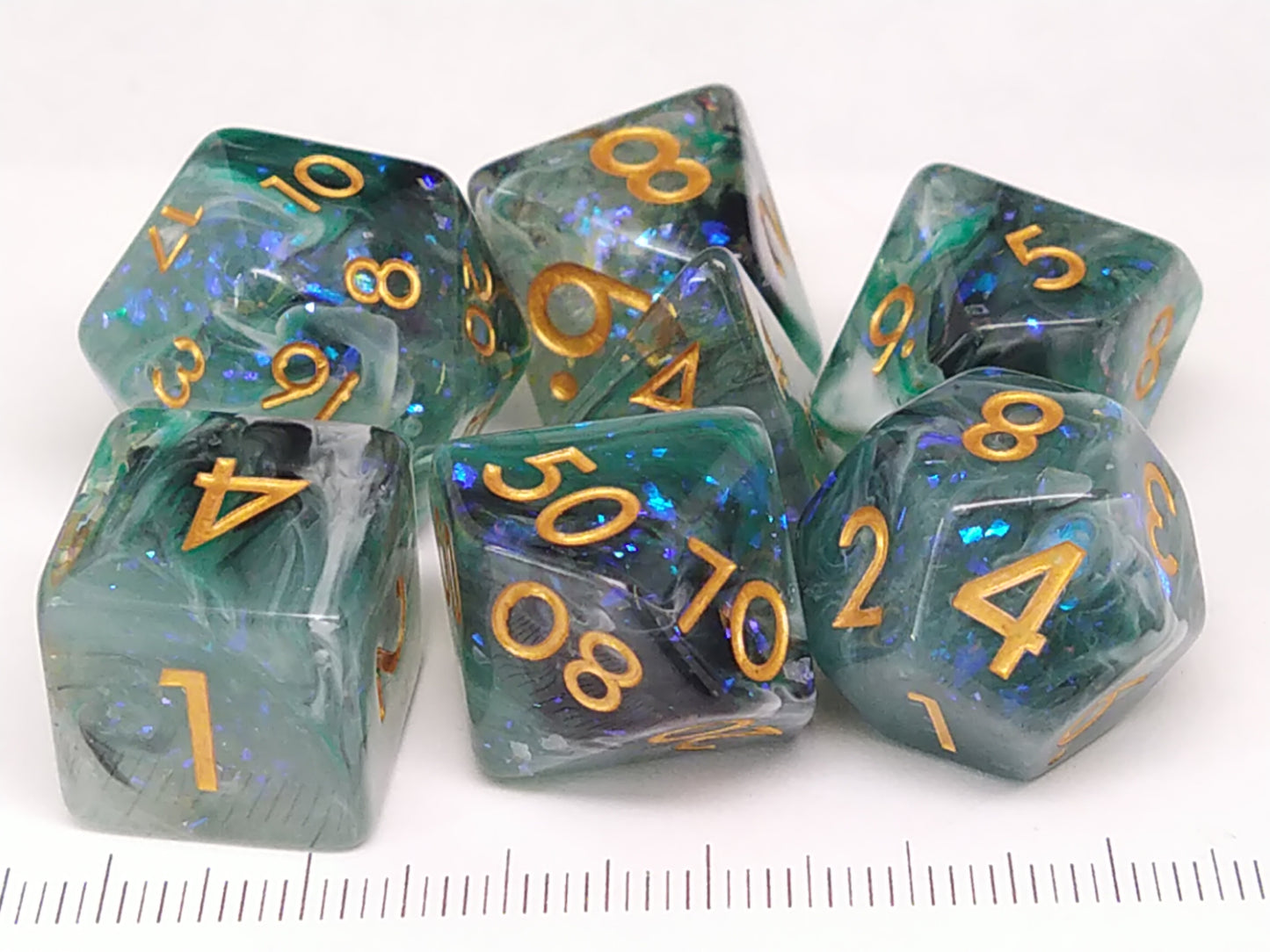 Imperial Aventurine polydice set