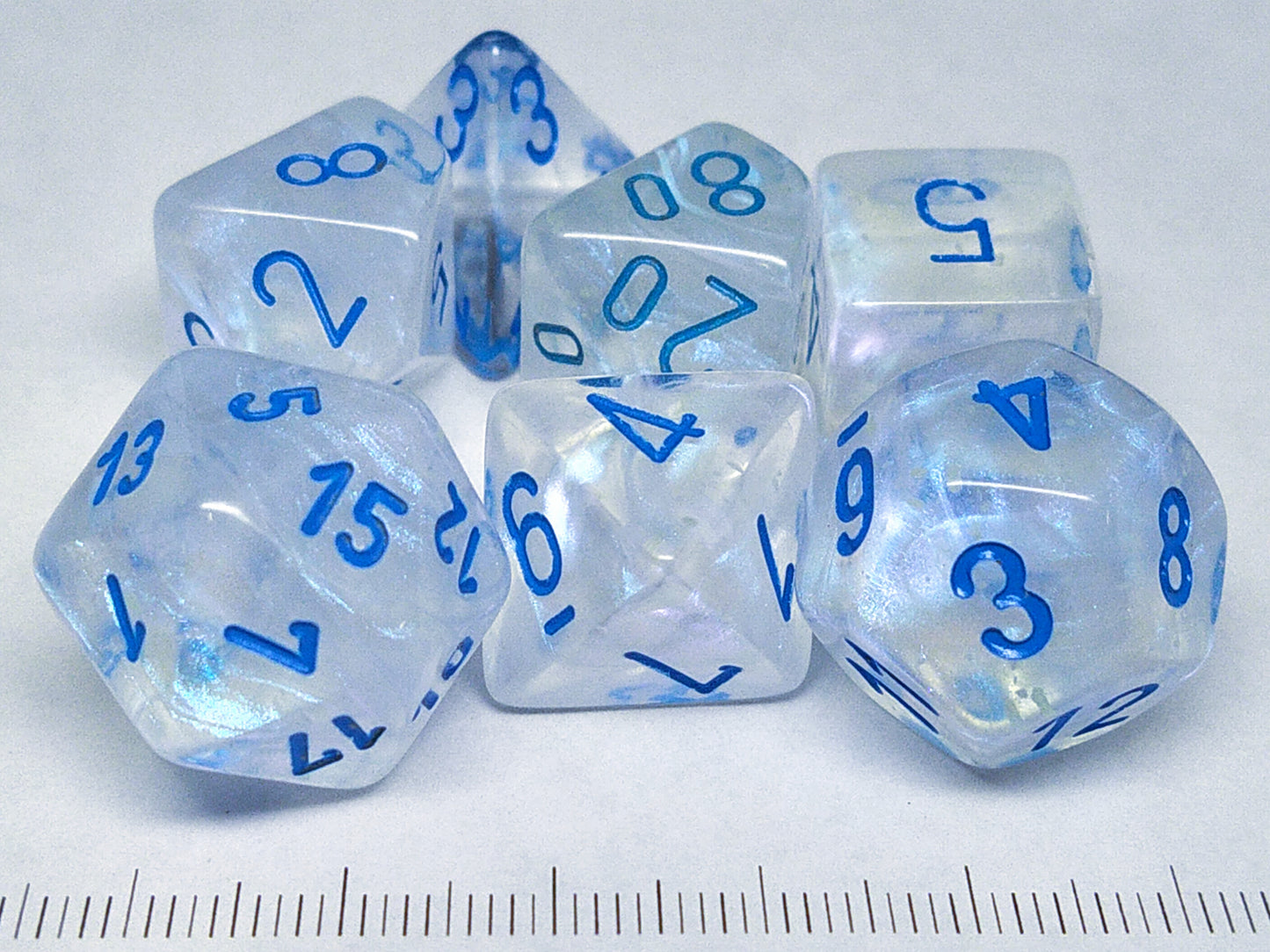 Borealis Luminary polydice set - Icicle w/light blue