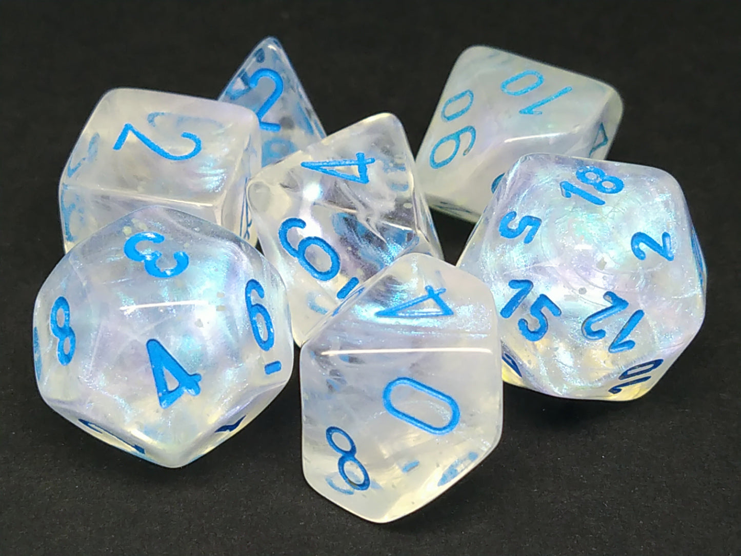 Borealis Luminary polydice set - Icicle w/light blue