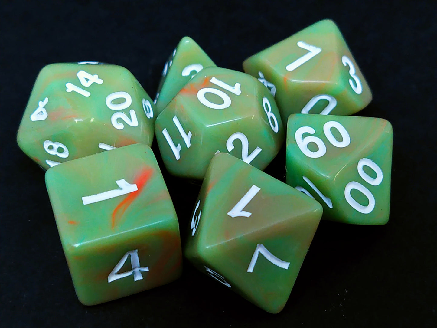 Transmuted Avocado polydice set