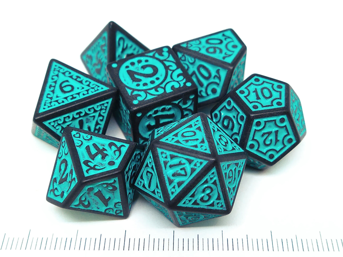 Aquamarine Fortress polydice set