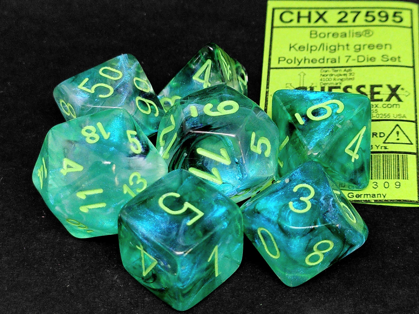 Borealis Kelp w/light green polydice set