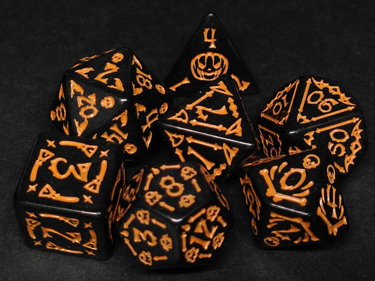 Pumpkin Macabre polydice set