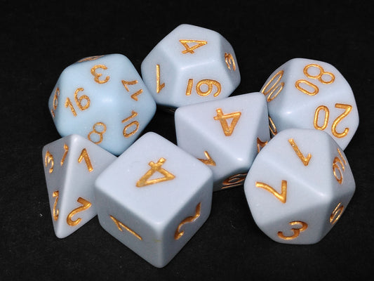 Matte polydice set - Blue