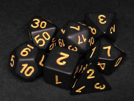 Matte polydice set - Black