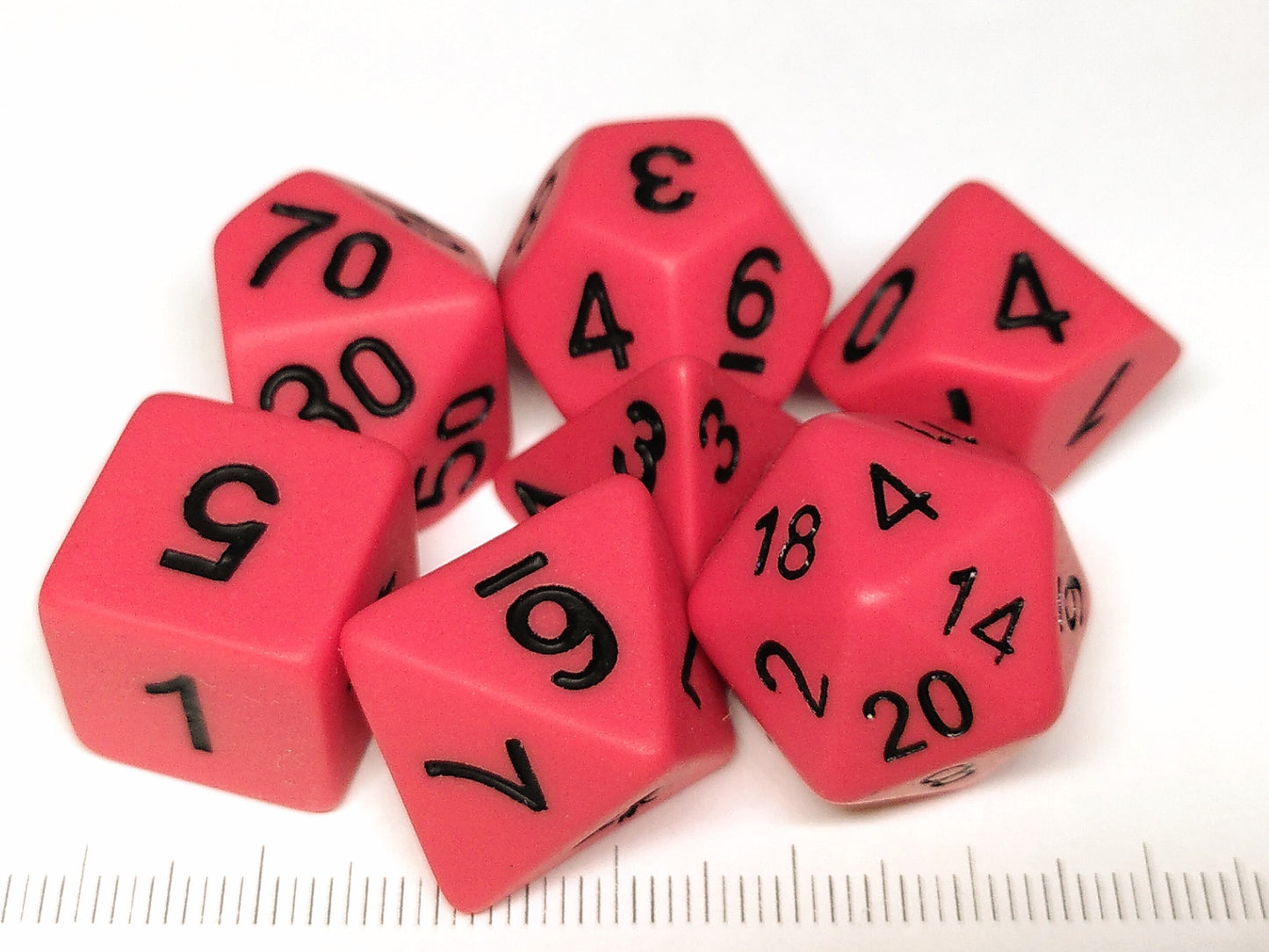 Matte polydice set - Red